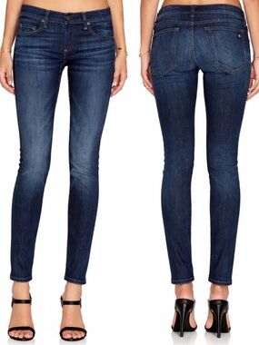 rag & bone The Dre Boyfriend Jeans Pike Wash Dark Blue Size 26